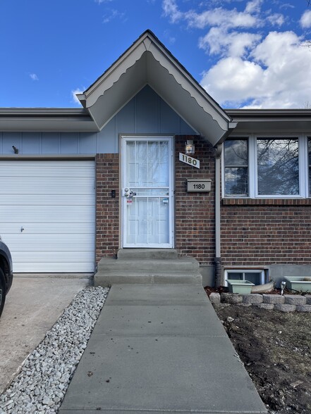 New concrete path to front door and steps - 1180 S Depew St
