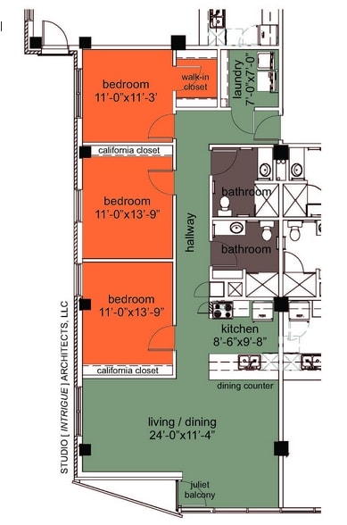 3BR/2BA - The Residences