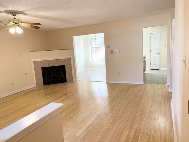 Living room with gas fireplace - 7985 Marsha Woods Dr