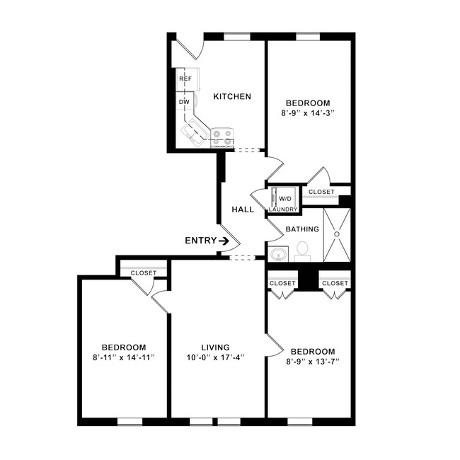 Floorplan - Clearway Apartments