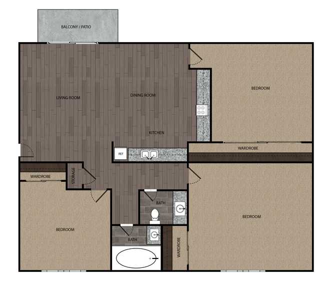 Floorplan - The Boardwalk Apartments