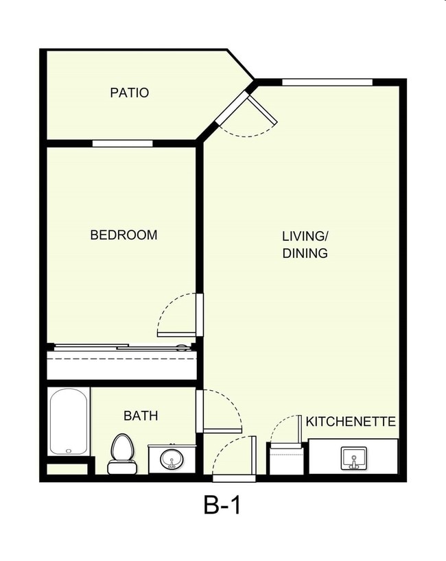 One Bedroom - Pueblo Regent Senior Apartments