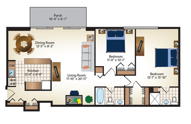 2BR/2BA - Prescott Square