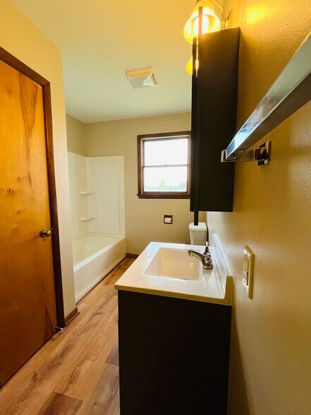 Storage closet and new bathtub/ shower, toilet and vanity - 2012 Willow Way Dr