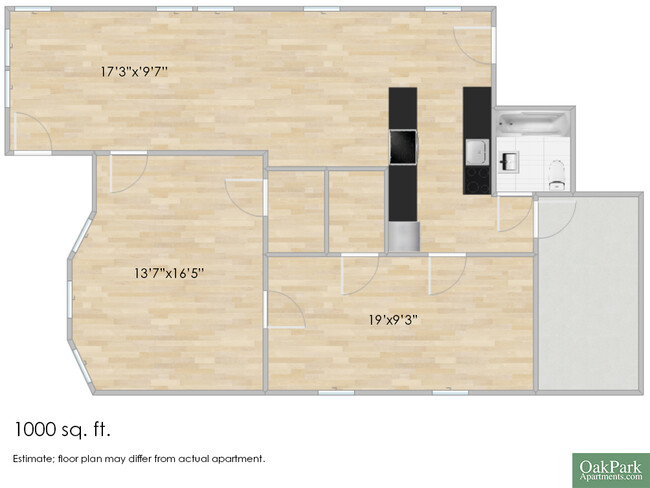 Floorplan - 432-438 N. Austin Blvd.