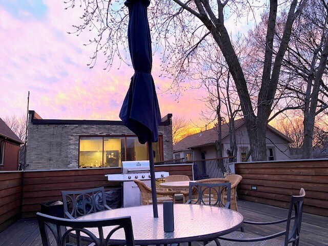 Winter sunset from deck. - 1730 N Franklin Pl