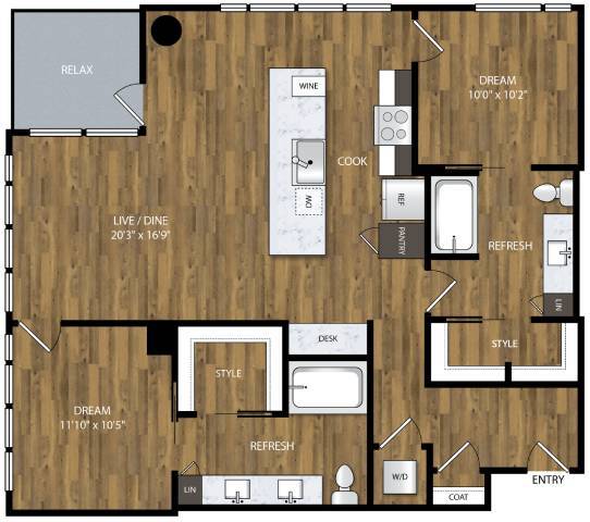 Floorplan - Willamette Tower
