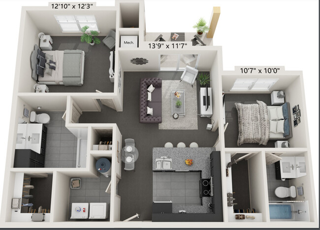 Tango 2 Bedroom - The Landing at Meadow View