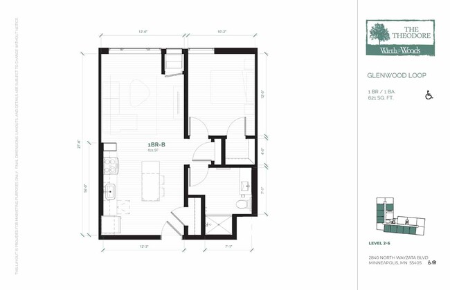 Floorplan - The Theodore Apartments 55+