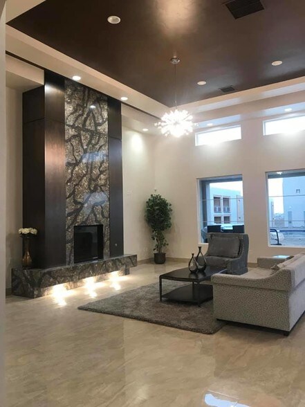 14 Ft Quartz Fireplace - 4201 Northrise Dr