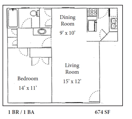 1BR/1BA - Flats at 235