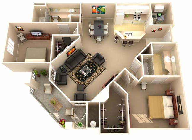 Floorplan - Rolling Oaks Apartment Homes