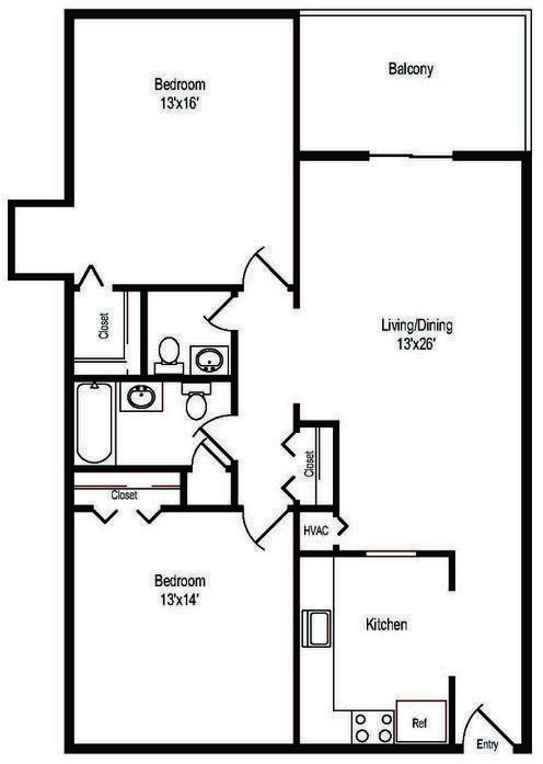 Floorplan - The Oaks at Reservoir