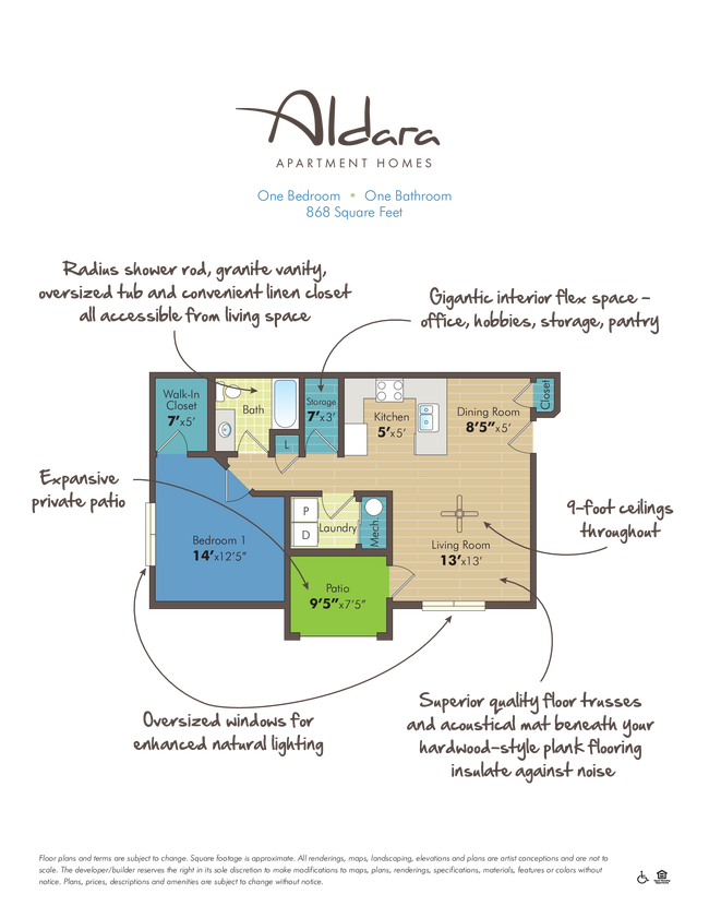 Floorplan - Aldara Apartments