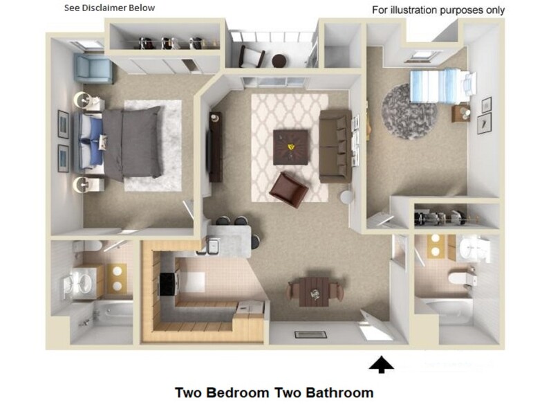 Plan D Remodel - The Plaza Apartments