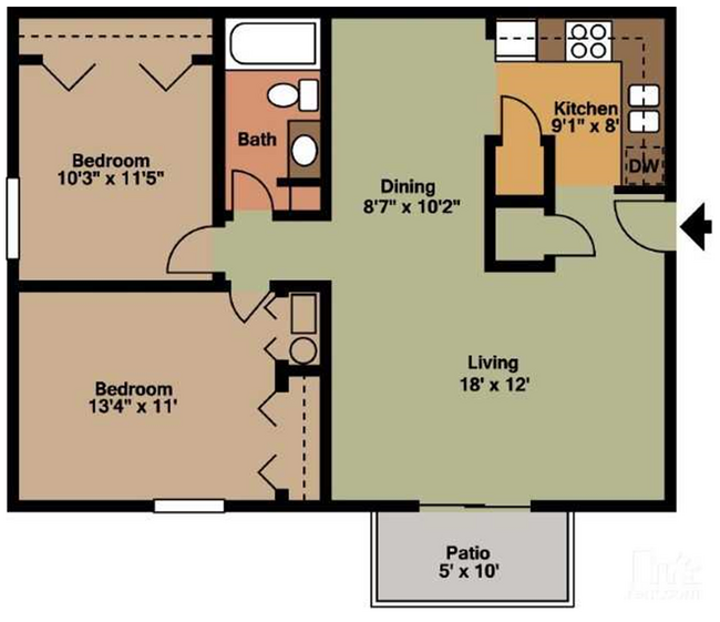 Floorplan - Abbey Lane Apartments