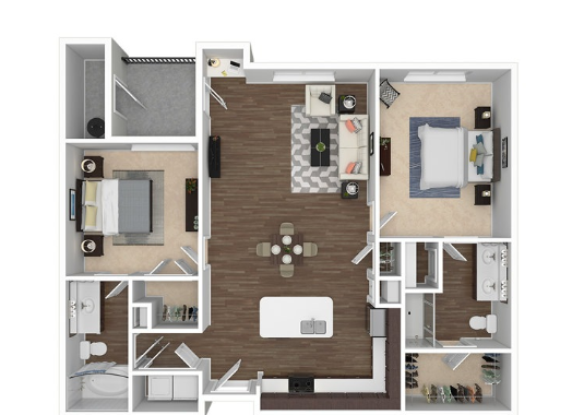 Chautauqua, 2 bed x 2 bath, 1198 sq. ft. - Cortland Broomfield