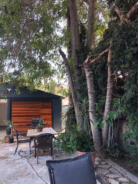 Studio wrapped in redwood doors - 1444 Silver Lake Blvd