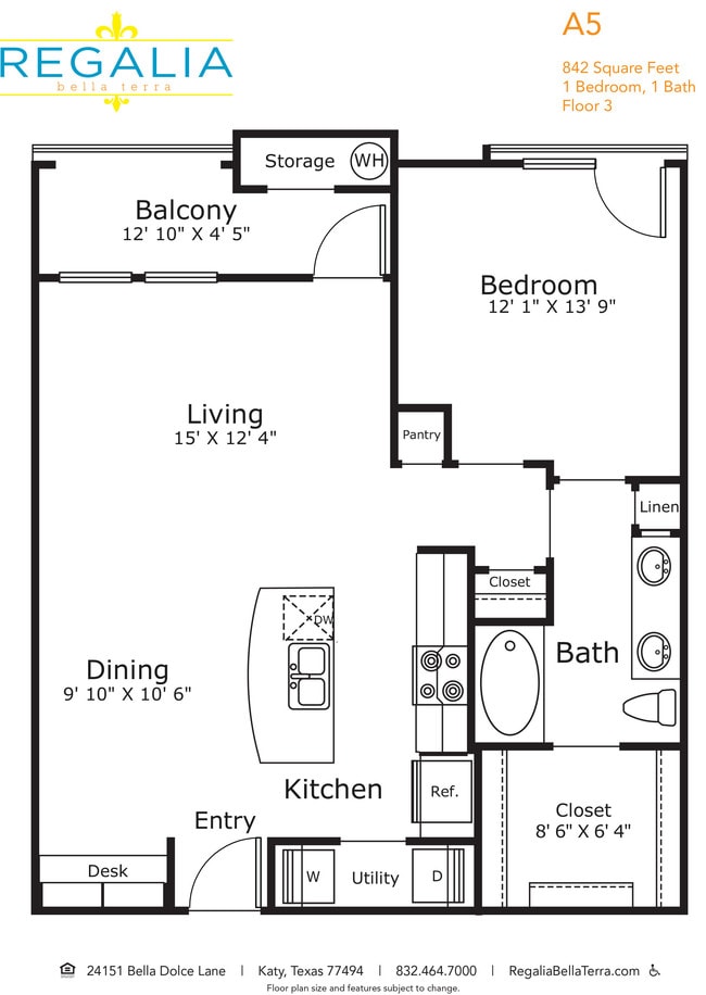 Floorplan - Regalia Bella Terra apartments