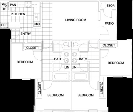 4BR/2BA - Flatts at South Campus