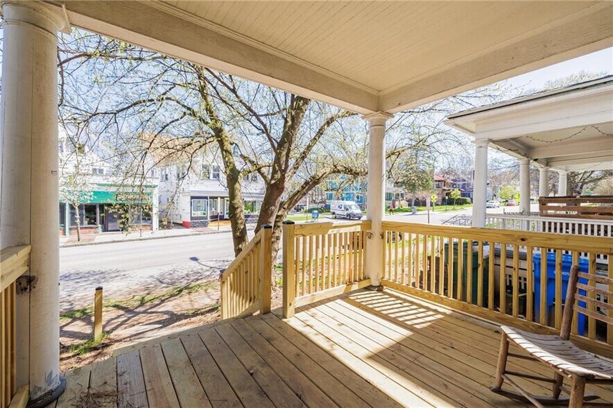 Personal porch and entrance to unit - 1127 Monroe Ave