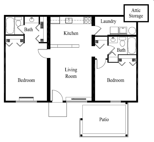 2BR/2BA - Heathmoore