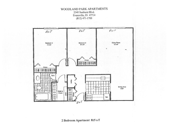 Floorplan - Woodland Park Apartments