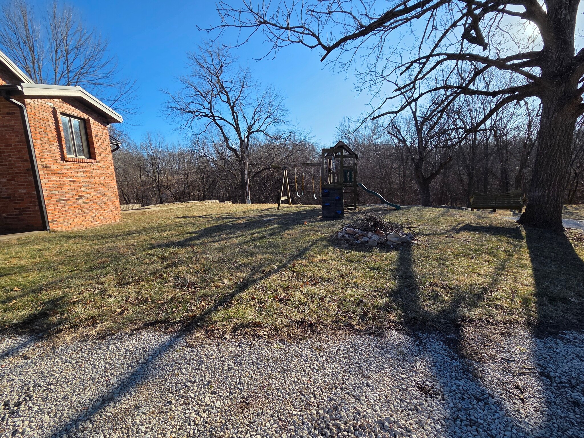 Swingset overlooking our 28 acres! - 316 S 82nd St