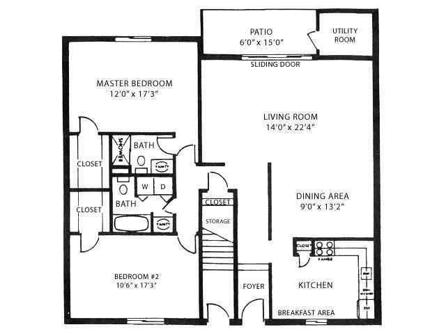 2BR/2BA - The Lakes