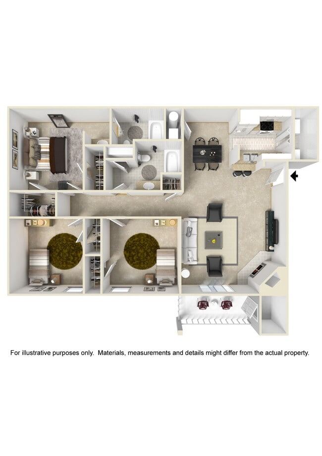Floorplan - The Woodlands Apartment Homes