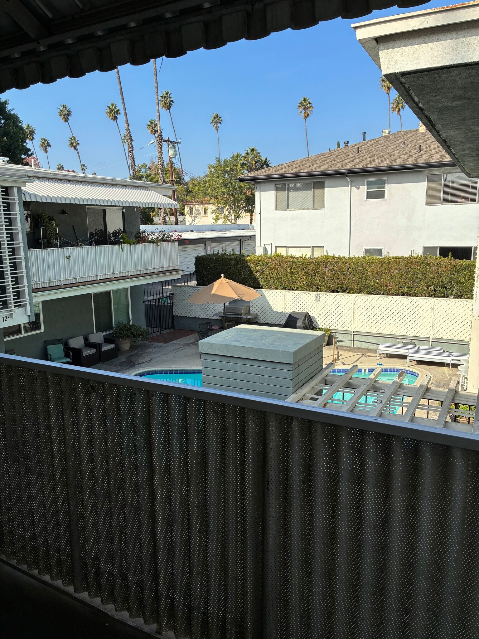 Covered Patio Over Looks to Pool - 1520 Spruce St