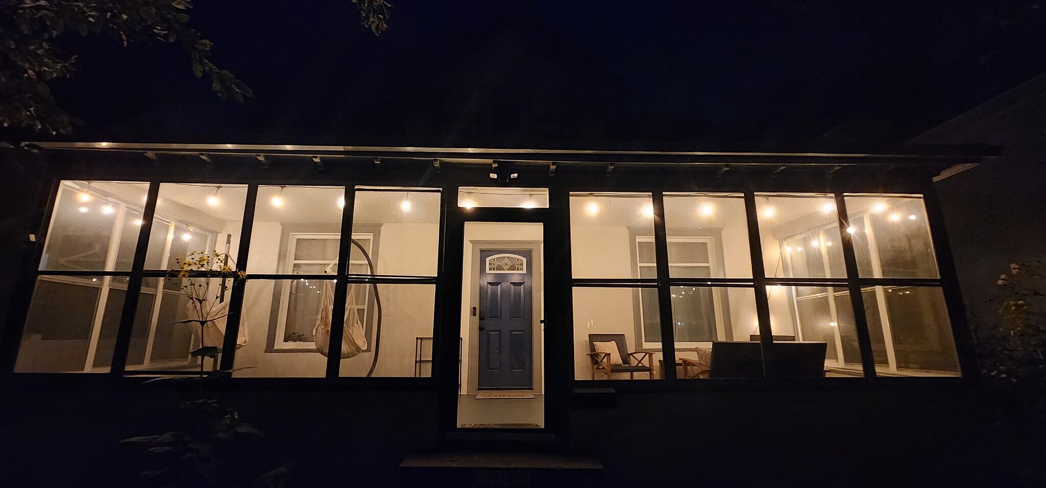 Inviting Porch with Evening Ambiance-Relax Under the String Lights - 1901 -2301 Fillmore Street NE Minneapolis, MN 55418