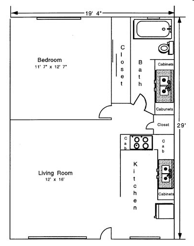 1BR/1BA - La Loma Apartments