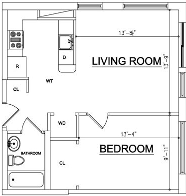 1BR/1BA - Ocean Blue