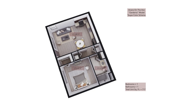 Gardenia - "Taupe" Floor Plan - Aviara On The Ave