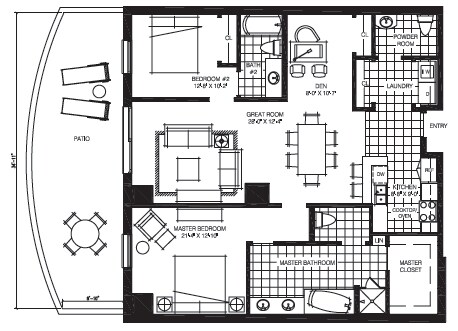 2BR/2.5BA - The Mark