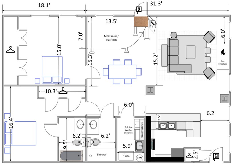 Layout 1600 sqft - 635 W Lakeside Ave