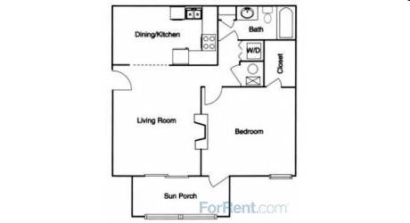 1BR/1BA - Twin Springs Apartments