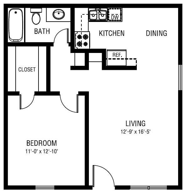 1BR/1BA - Heatherstone Apartments