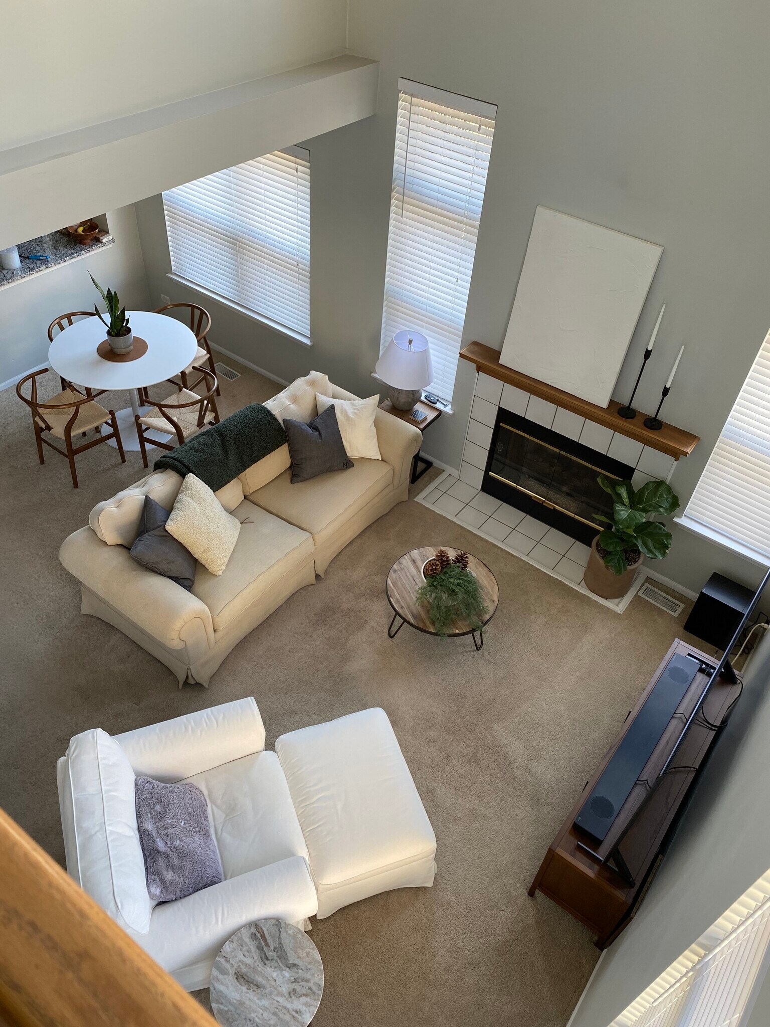 Family room from catwalk - most recent tenant - 344 S Lancelot Ln