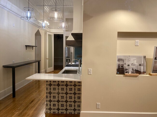 TV mounting area and kitchen - 1728 N Franklin Pl