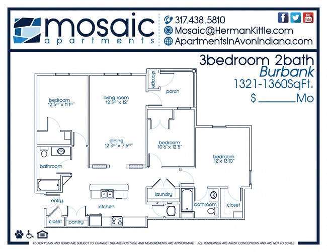 Floorplan - Mosaic Apartments