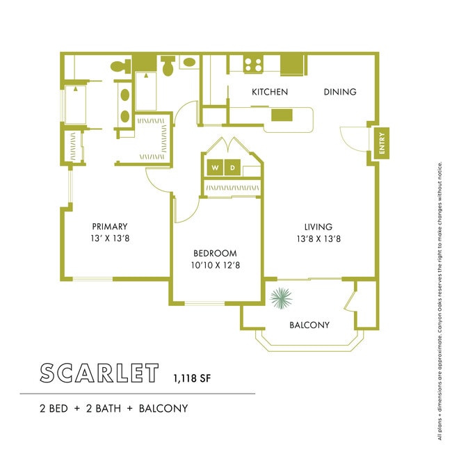 Floorplan - Canyon Oaks Luxury Apartments