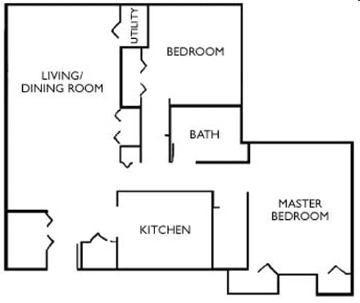 2BR/1BA - Berkshire Tower Apartments