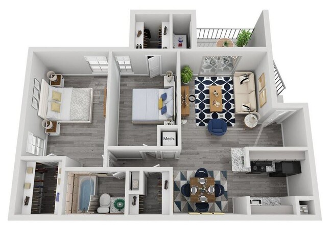 Floorplan - Villa Luna Apartments