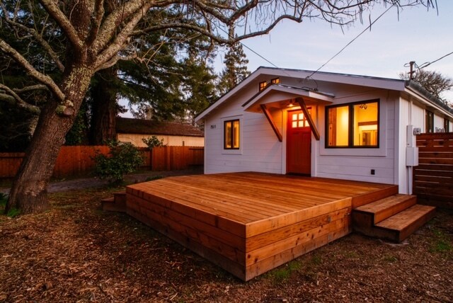 Front view and deck. - 7511 Witter Rd