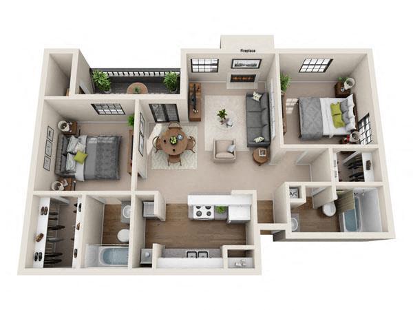 Floorplan - Promontory Point Apartments