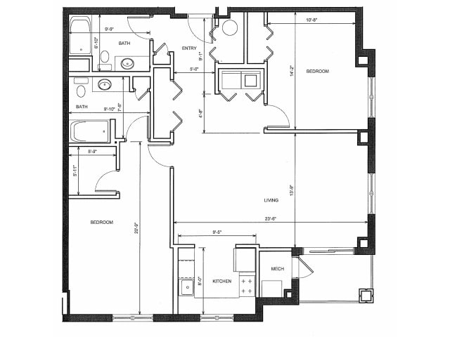 2BR/2BA - Sofi Danvers