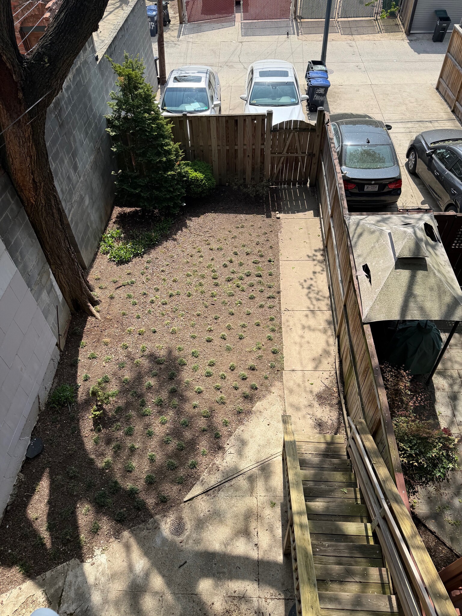 Rear yard under development - 1336 Kenyon St NW