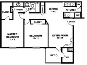 2 Bedroom - A - Fusion Crossroads